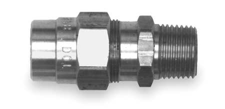 TRAMEC SLOAN Male Connector Fitting, 3/8-18, Brass 2ZJF7