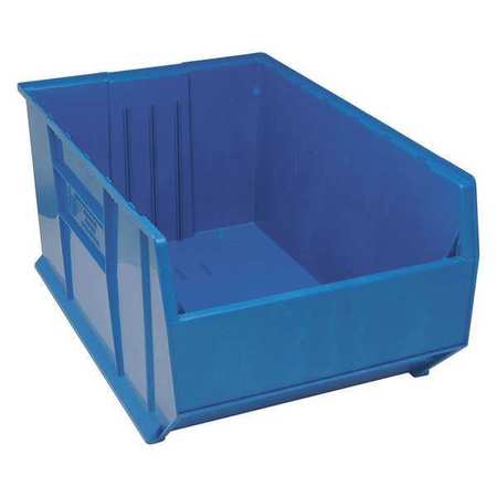 QUANTUM STORAGE SYSTEMS 150 lb Storage Bin, Polypropylene, 23 7/8 in W, 17 1/2 in H, 35 7/8 in L, Blue QUS997BL