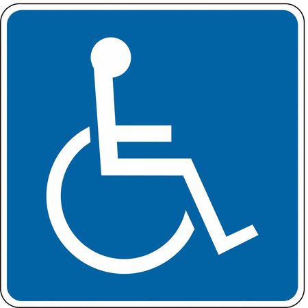 ZING Handicap Parking Sign, 12" W, 12" H, No Text, Aluminum 2348