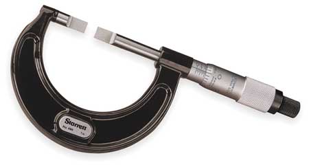 STARRETT Blade Type Micrometer, 1", Ratchet 486P-1