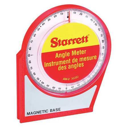 STARRETT Angle Meter, Magnetic Base, 0-90 Deg AM-2