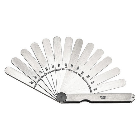 STARRETT Feeler Gauge Set, Dimension Type 467