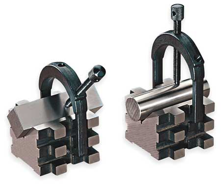 STARRETT V-Blocks, Matched Pair w/Clamps, 2 In 568C