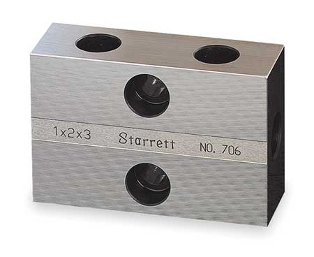STARRETT Inspection Block w/Case, 1 to 3 In 706AZ