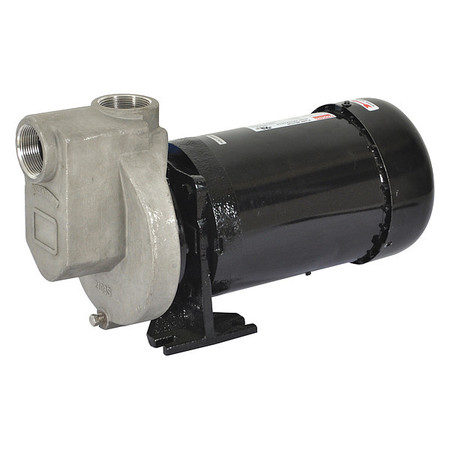 DAYTON Self Priming Centrifugal Pump, 1 hp, 208 to 230/460V AC, 3 Phase, 52 ft Max Head 2ZXT2