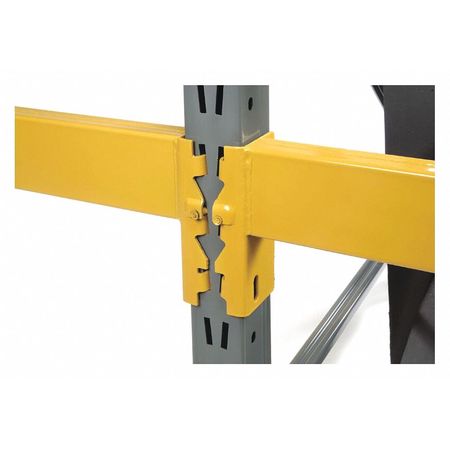HUSKY RACK & WIRE Beam, Lynx, Roll Formed Style, 144 in W, 2 1/2 in D, Yellow LBN60144
