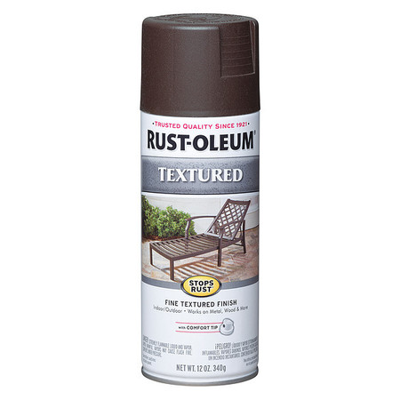 Rust-Oleum Textured Spray Paint, Dark Brown, Textured, 12 oz. 241255