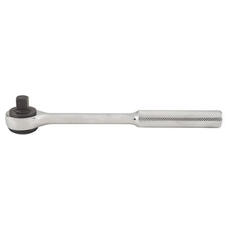 Proto 3/8" Drive 72 Geared Teeth Round Head Style Hand Ratchet, 7-3/8" L, Full Polish Finish J5252F