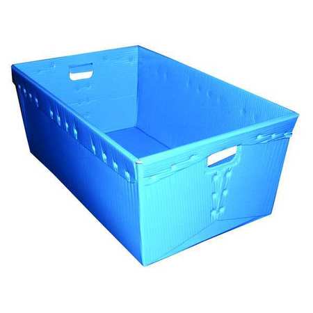 DIVERSI-PLAST Nesting Container, Blue, Polyethylene, 18 in L, 13 in W, 12 in H, 1.02 cu ft Volume Capacity 39812