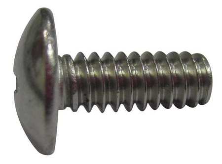 Zoro Select #10-32 x 1/2 in Phillips Truss Machine Screw, Plain 18-8 Stainless Steel, 100 PK U51862.019.0051
