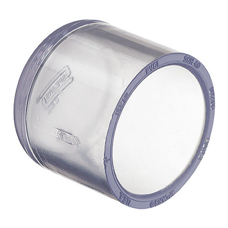 Zoro Select PVC Cap, Solvent, 1-1/2 in Pipe Size H447015LS