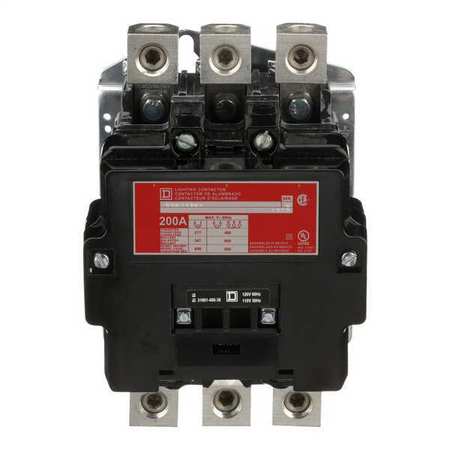SQUARE D 120VAC Electrically Held Lighting Contactor 3P 200A 8903SVO2V02