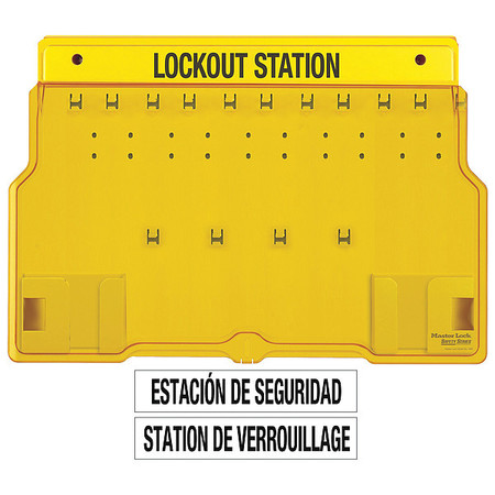 MASTER LOCK Lockout Station, Unfilled, 15-1/2 In H 1483B