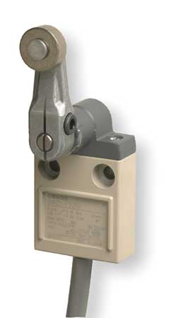OMRON Limit Switch, Roller Lever, Rotary, SPDT, 5A @ 240V AC, Actuator Location: Side D4C1720