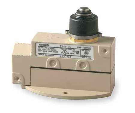 OMRON Limit Switch, Plunger, SPDT, 10A @ 480V AC, Actuator Location: Top ZVN2S