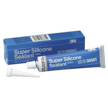 3M Gasket Sealant, 3 oz, Clear, Temp Range -20 to 400 Degrees F 08661