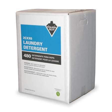 Tough Guy High Efficiency Laundry Detergent, 100 lb Box, Powder, Lightly Scented, White 2CXX6