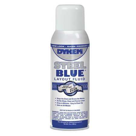 Dykem Dykem Steel Blue, Layout Fluid, Aerosol Can, 12 oz 80000