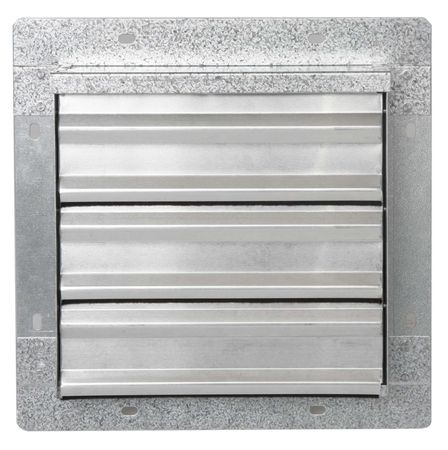 Dayton 10 in Backdraft Damper / Wall Shutter, 10-1/2 in x 10-1/2 in 2C526