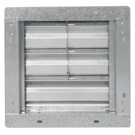 Dayton 10 in Backdraft Damper / Wall Shutter, 10-1/2 in x 10-1/2 in 2C526