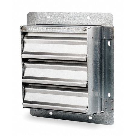 Dayton 36 in Backdraft Damper / Wall Shutter, 36-1/2 in x 36-1/2 in 4C521