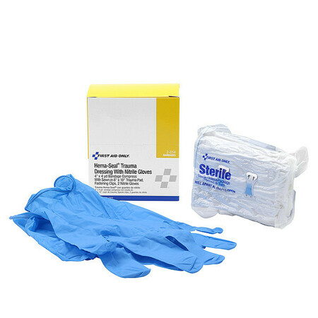 First Aid Only Dressing, Sterile, White, No, Gauze, Unitized 2-014