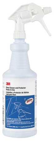 3M Liquid Glass Cleaner, 1 qt., Clear Blue, Unscented, Trigger Spray Bottle, 12 PK 59982