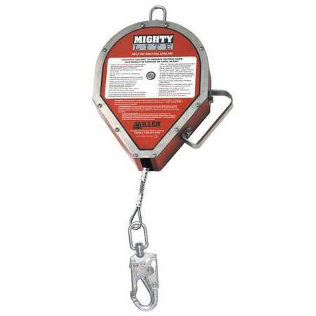 Honeywell Miller Self Retracting Lifeline, 100 ft., Red RL100SS-Z7/100FT