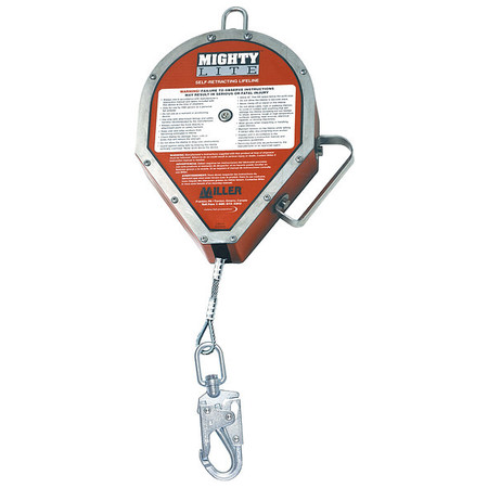 HONEYWELL MILLER Self Retracting Lifeline, 65 ft., Red RL65G-Z7/65FT