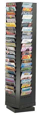 SAFCO Magazine Rack, 92-Pocket, Black 4325BL