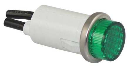 ZORO SELECT Raised Indicator Light, Green, 24V 20C843