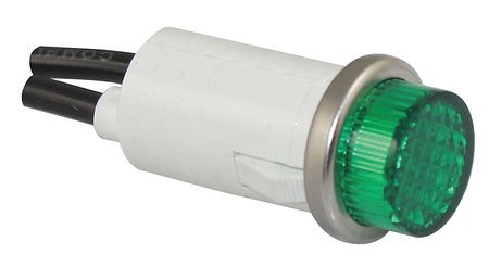 ZORO SELECT Raised Indicator Light, Green, 240V 20C853