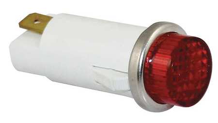 ZORO SELECT Raised Indicator Light, Red, 120V 20C855