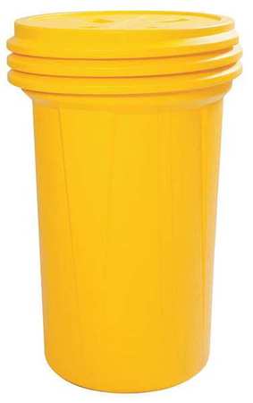 Eagle Mfg Open Head Overpack Drum, Polyethylene, 55 gal, Unlined, Yellow 1657
