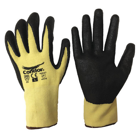 Condor Cut Resistant Coated Gloves, A2 Cut Level, Nitrile, XL, 1 PR 20GZ31