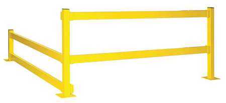 BLUFF MANUFACTURING Corner Post, 11 ga. Steel, Double, Yellow MPBP42DC-YEL