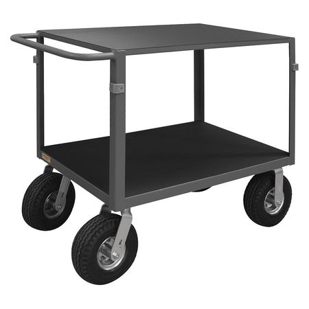 ZORO SELECT Instrument Cart with Flush Metal Shelves, Steel, Flat, 2 Shelves, 1,000 lb IC243610PN95
