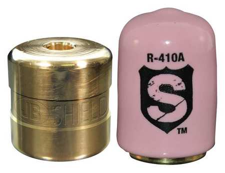 JB INDUSTRIES Refrigerant Cap Locks, 1/4 in, R-410A, PK12 SHLD-P12