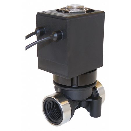 SPARTAN SCIENTIFIC 24V DC Glass-Filled Nylon Solenoid Valve, Normally Closed, 3/8 in Pipe Size 6200-B60-AAC3B