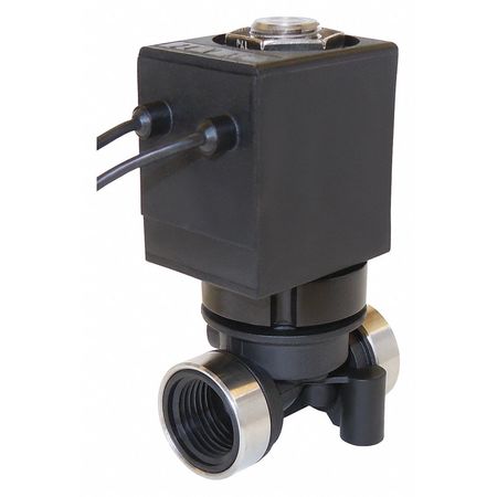 SPARTAN SCIENTIFIC 120V AC Glass-Filled Nylon Solenoid Valve, Normally Closed, 3/8 in Pipe Size 6200-B60-AAC7B