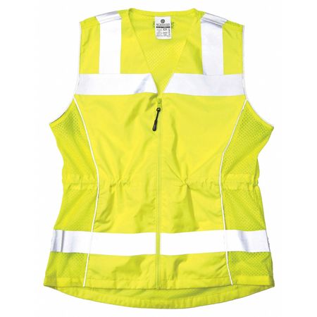 KISHIGO Small Women's High Visibility Vest, Lime 1521-S