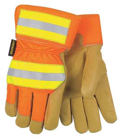 MCR SAFETY Hi-Vis Cold Protection Gloves, Thermosock Lining, L 19261L