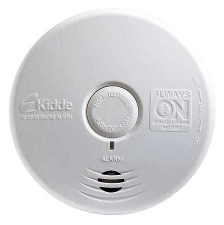 KIDDE Smoke Alarm, Photoelectric Sensor, 85 dB @ 10 ft Audible Alert, Sealed Lithium Ion P3010L