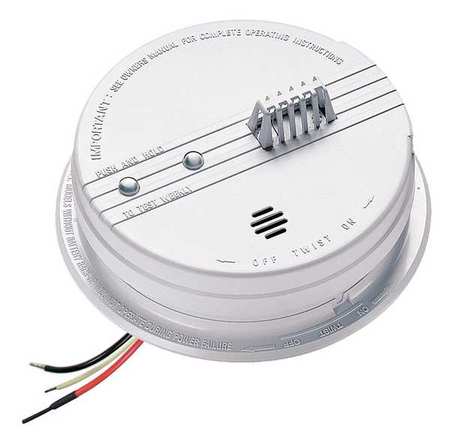 Kidde Heat Alarm, Thermistor Sensor, 85 dB @ 10 ft Audible Alert, 120V AC, 9V HD135F