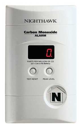 KIDDE Carbon Monoxide Alarm, Electrochemical Sensor, 85 dB @ 10 ft Audible Alert, 9V KN-COPP-3