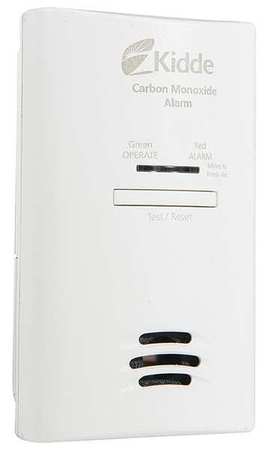 KIDDE Carbon Monoxide Alarm, Electrochemical Sensor, 85 dB @ 10 ft Audible Alert KN-COB-DP2