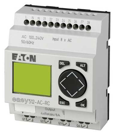 Eaton Programmable Relay, 110/240V EASY512-AC-RC