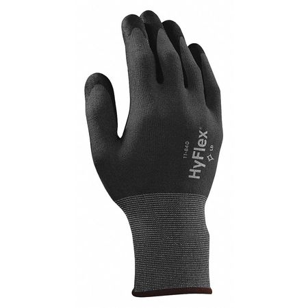 ANSELL Foam Nitrile Coated Gloves, Palm Coverage, Black/Gray, 7, PR 11-840