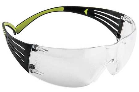 3M SecureFit Safety Glasses, 400 Series, Anti-Fog, Anti-Scratch, Frameless, Black Arm, Clear Lens SF401AF