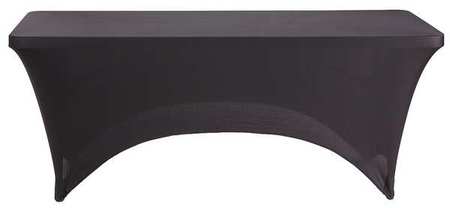 ICEBERG Table Cover, Rectangle, 72inLx30inW, Black 16521